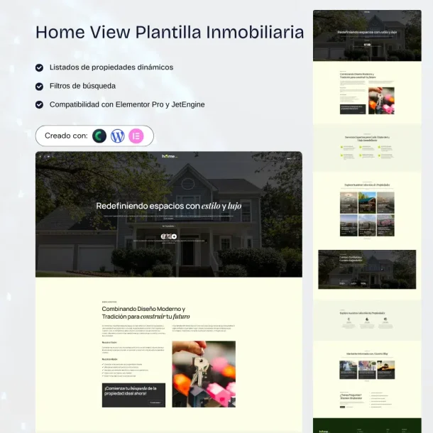 Plantilla inmobiliaria básica en WordPress para mostrar propiedades